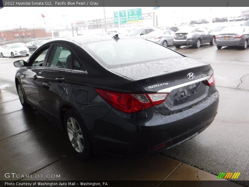 Pacific Blue Pearl / Gray 2012 Hyundai Sonata GLS
