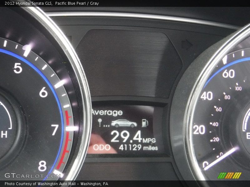 Pacific Blue Pearl / Gray 2012 Hyundai Sonata GLS