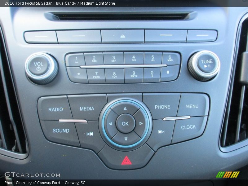 Blue Candy / Medium Light Stone 2016 Ford Focus SE Sedan