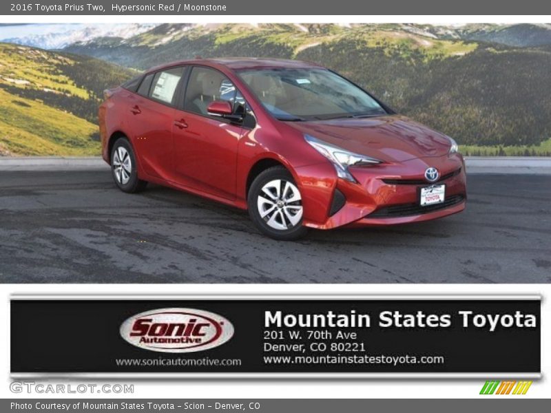Hypersonic Red / Moonstone 2016 Toyota Prius Two