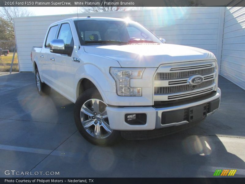 White Platinum / Platinum Brunello 2016 Ford F150 Platinum SuperCrew