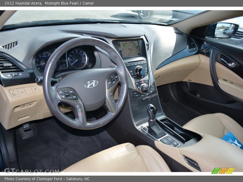 Midnight Blue Pearl / Camel 2012 Hyundai Azera