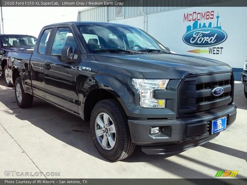 Lithium Gray / Medium Earth Gray 2016 Ford F150 XL SuperCab
