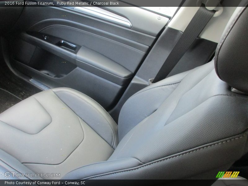 Ruby Red Metallic / Charcoal Black 2016 Ford Fusion Titanium
