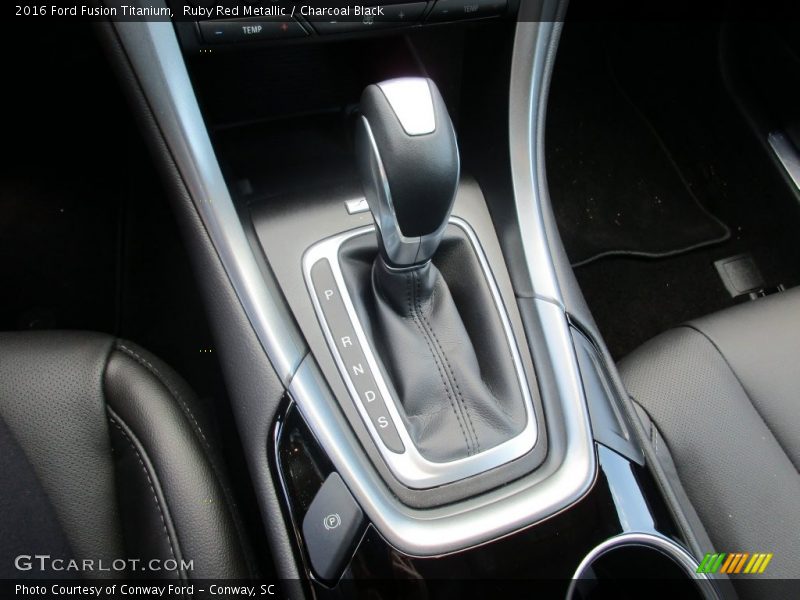 Ruby Red Metallic / Charcoal Black 2016 Ford Fusion Titanium
