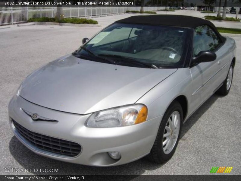 Brilliant Silver Metallic / Sandstone 2002 Chrysler Sebring LXi Convertible