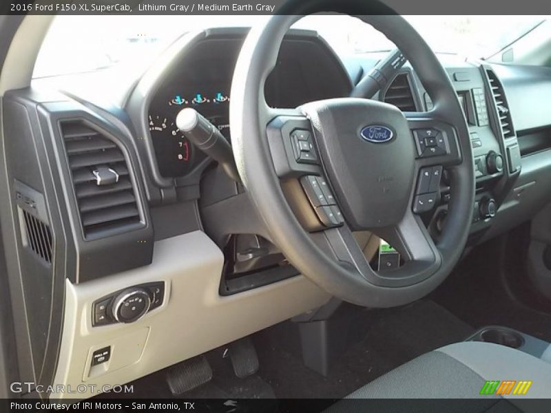 Lithium Gray / Medium Earth Gray 2016 Ford F150 XL SuperCab