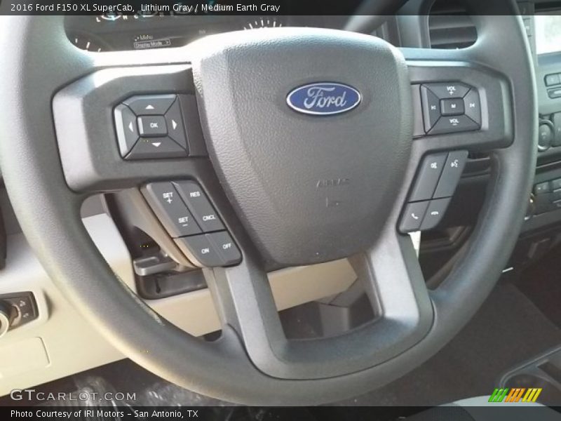 Lithium Gray / Medium Earth Gray 2016 Ford F150 XL SuperCab