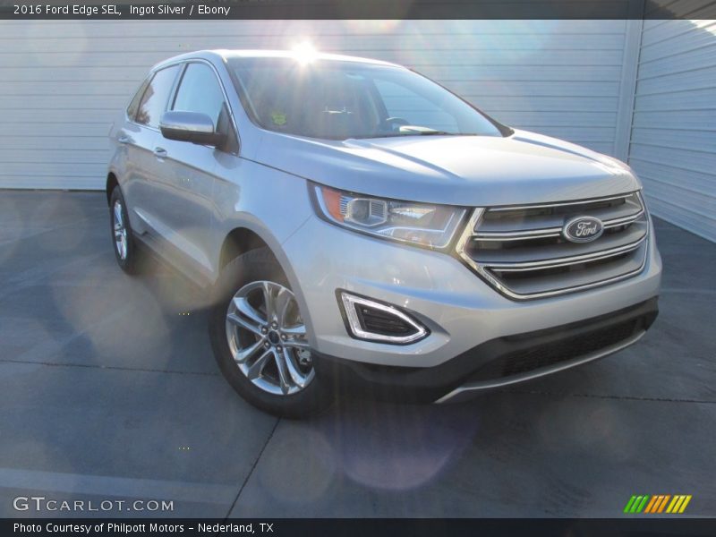 Ingot Silver / Ebony 2016 Ford Edge SEL