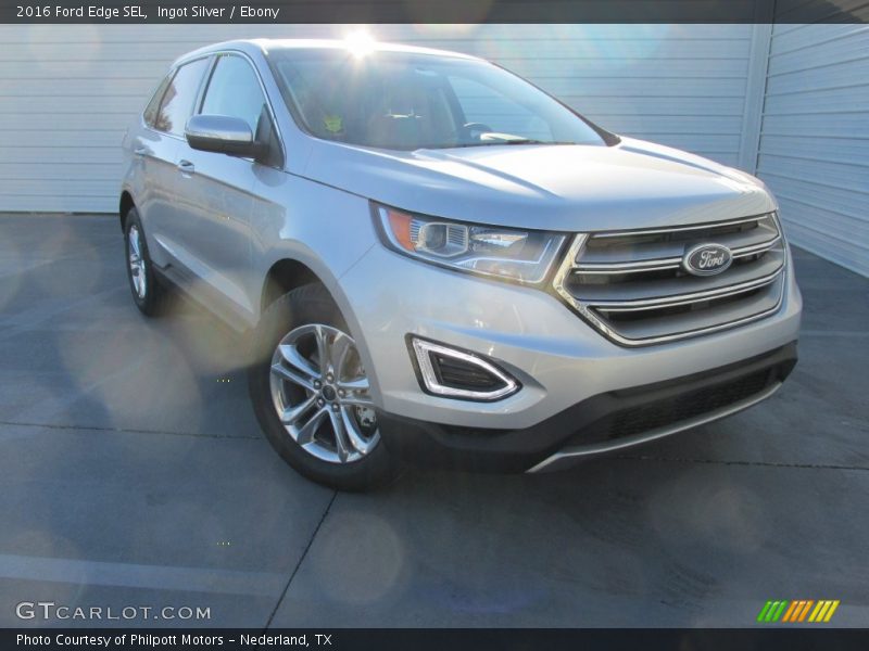 Ingot Silver / Ebony 2016 Ford Edge SEL