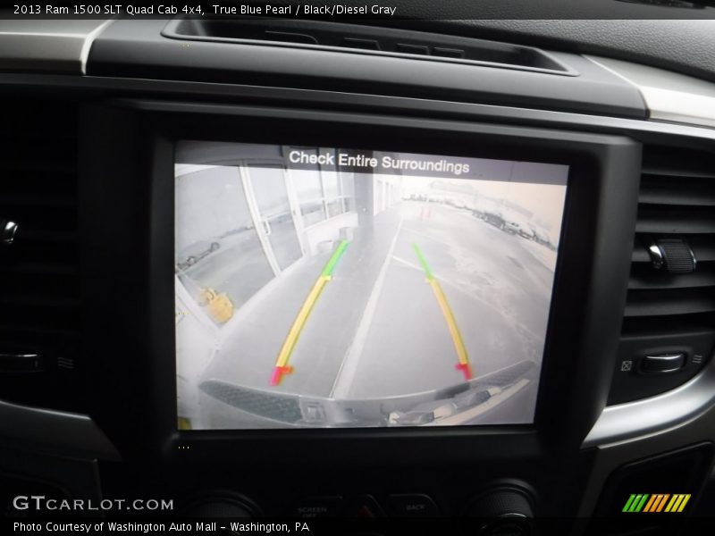 True Blue Pearl / Black/Diesel Gray 2013 Ram 1500 SLT Quad Cab 4x4