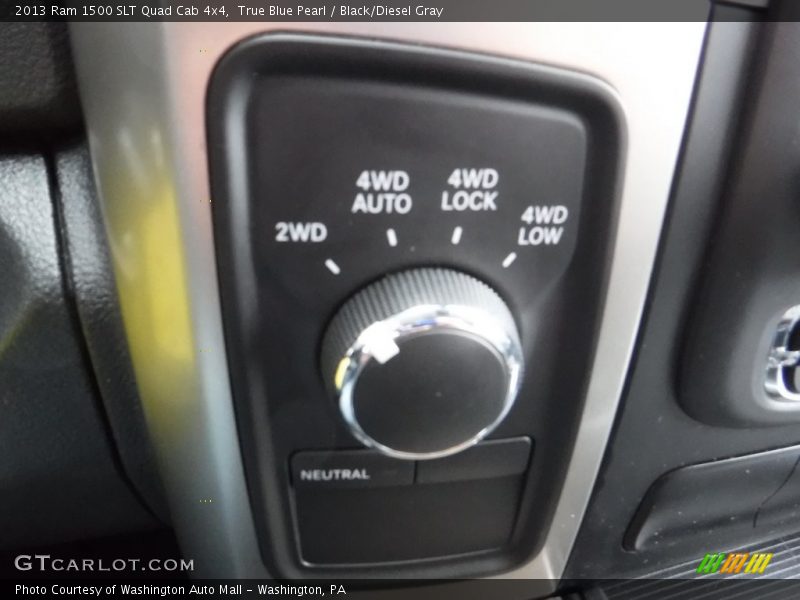 True Blue Pearl / Black/Diesel Gray 2013 Ram 1500 SLT Quad Cab 4x4