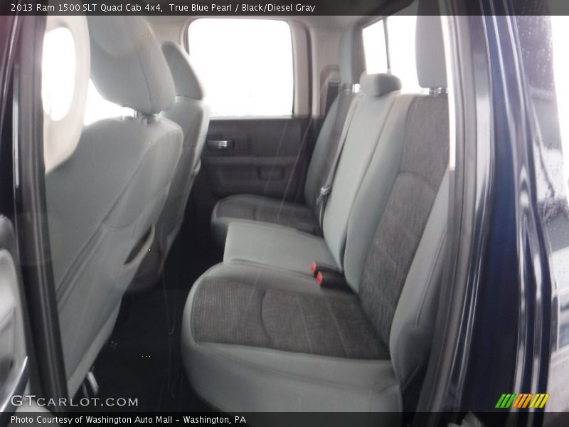 True Blue Pearl / Black/Diesel Gray 2013 Ram 1500 SLT Quad Cab 4x4