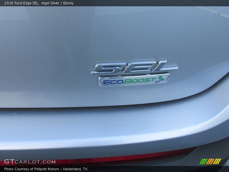 Ingot Silver / Ebony 2016 Ford Edge SEL