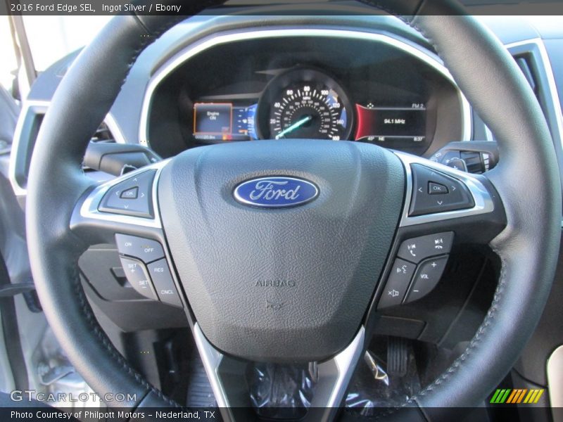 Ingot Silver / Ebony 2016 Ford Edge SEL