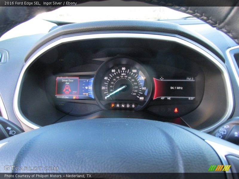 Ingot Silver / Ebony 2016 Ford Edge SEL
