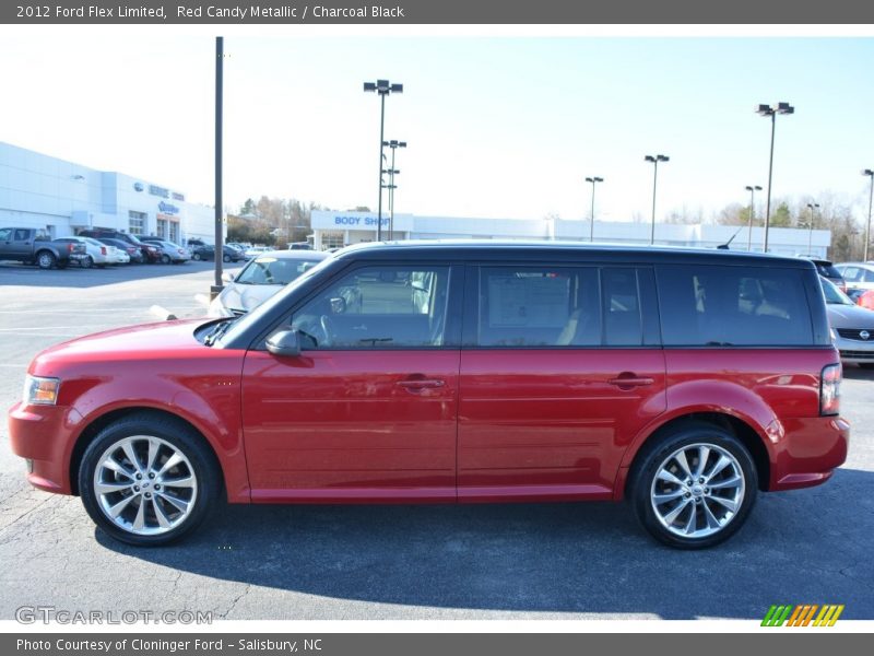 Red Candy Metallic / Charcoal Black 2012 Ford Flex Limited