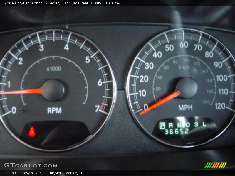 Satin Jade Pearl / Dark Slate Gray 2004 Chrysler Sebring LX Sedan