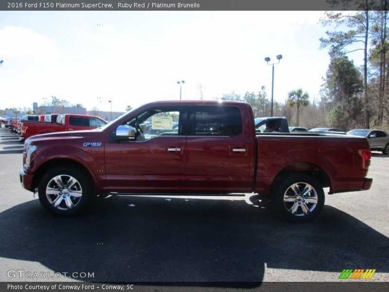 Ruby Red / Platinum Brunello 2016 Ford F150 Platinum SuperCrew