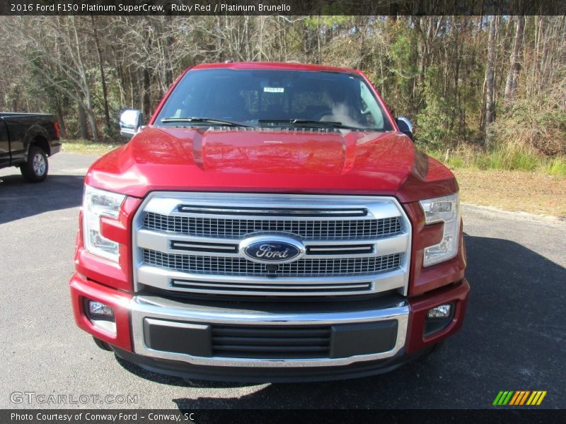 Ruby Red / Platinum Brunello 2016 Ford F150 Platinum SuperCrew