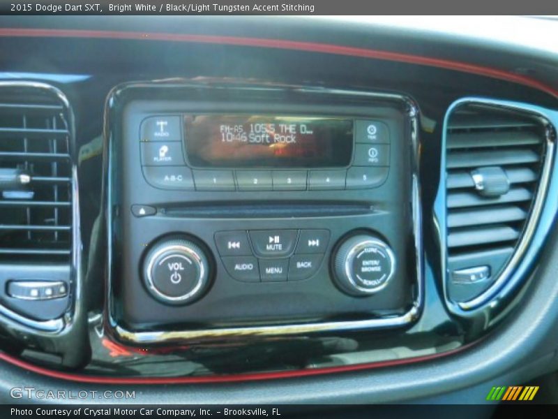 Bright White / Black/Light Tungsten Accent Stitching 2015 Dodge Dart SXT