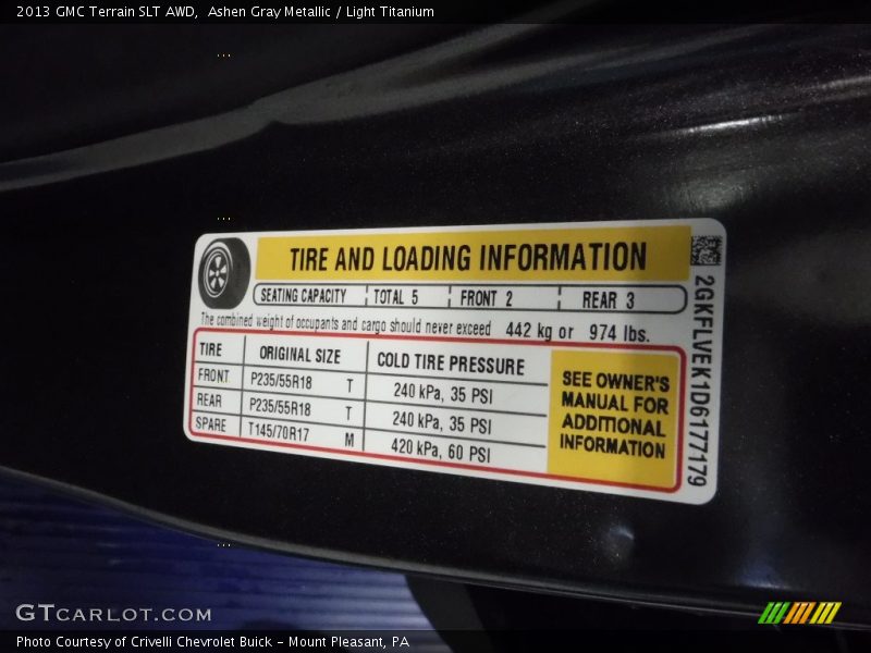 Ashen Gray Metallic / Light Titanium 2013 GMC Terrain SLT AWD