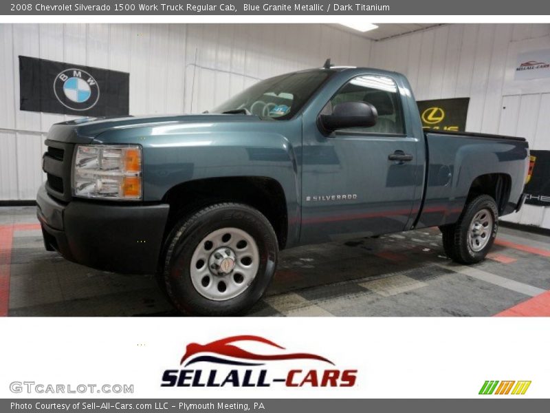 Blue Granite Metallic / Dark Titanium 2008 Chevrolet Silverado 1500 Work Truck Regular Cab