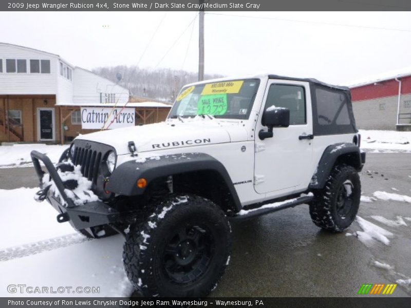 Stone White / Dark Slate Gray/Medium Slate Gray 2009 Jeep Wrangler Rubicon 4x4