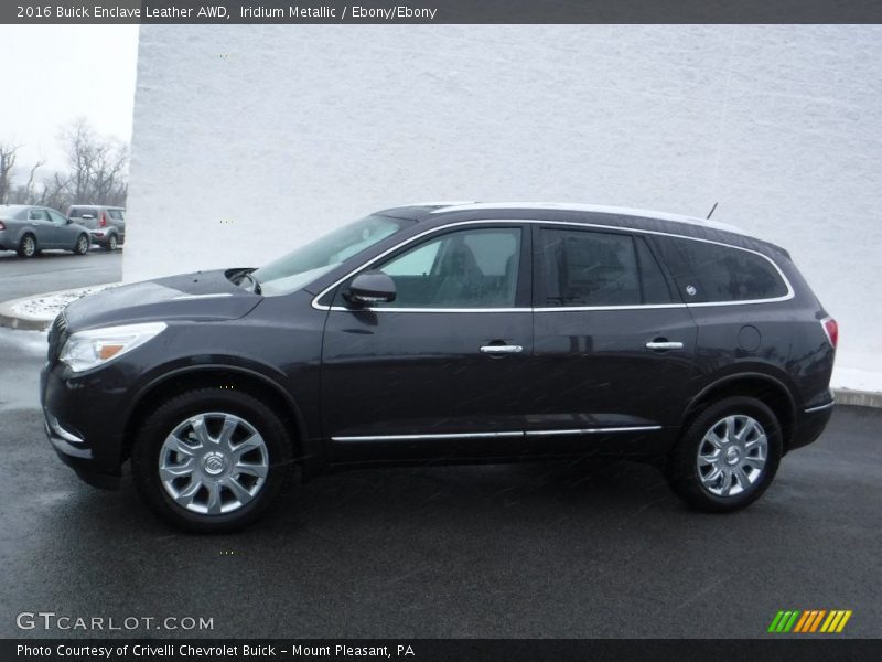 Iridium Metallic / Ebony/Ebony 2016 Buick Enclave Leather AWD