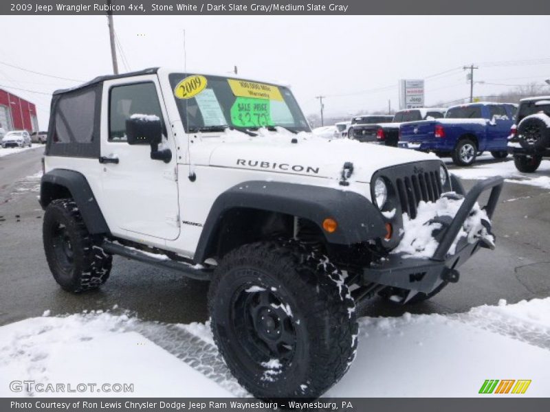 Stone White / Dark Slate Gray/Medium Slate Gray 2009 Jeep Wrangler Rubicon 4x4