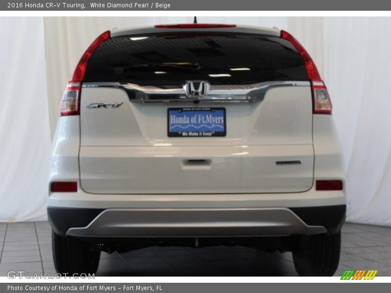 White Diamond Pearl / Beige 2016 Honda CR-V Touring