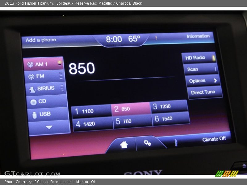 Bordeaux Reserve Red Metallic / Charcoal Black 2013 Ford Fusion Titanium