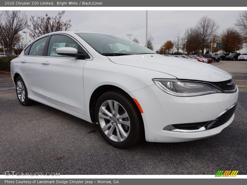 Bright White / Black/Linen 2016 Chrysler 200 Limited