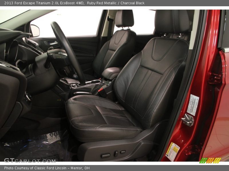 Ruby Red Metallic / Charcoal Black 2013 Ford Escape Titanium 2.0L EcoBoost 4WD