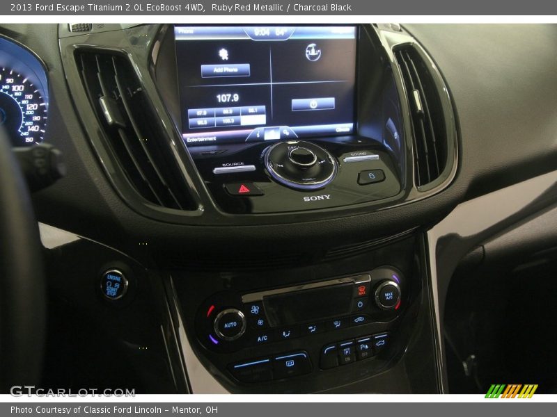 Ruby Red Metallic / Charcoal Black 2013 Ford Escape Titanium 2.0L EcoBoost 4WD