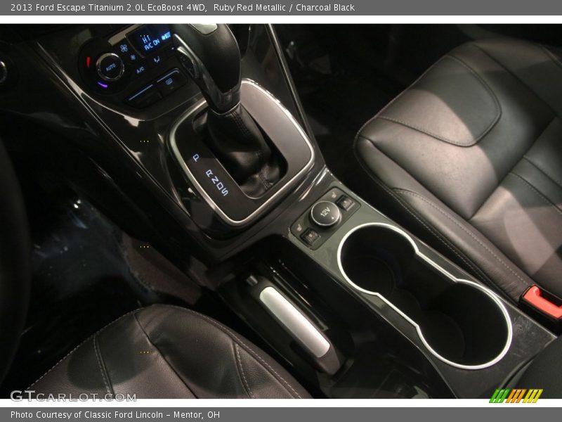 Ruby Red Metallic / Charcoal Black 2013 Ford Escape Titanium 2.0L EcoBoost 4WD
