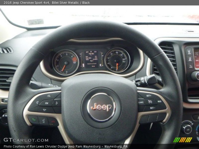 Billet Silver Metallic / Black 2016 Jeep Cherokee Sport 4x4