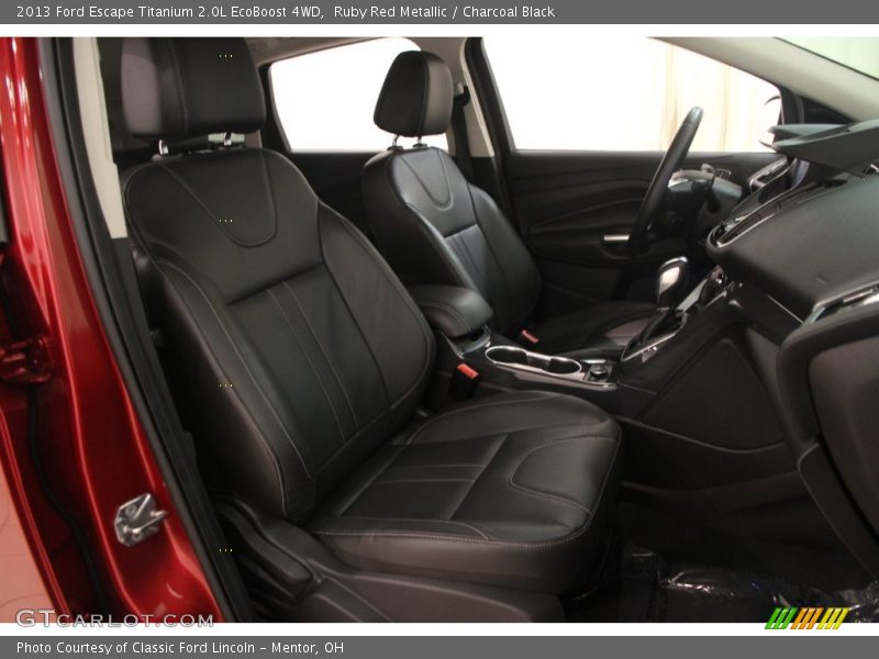 Ruby Red Metallic / Charcoal Black 2013 Ford Escape Titanium 2.0L EcoBoost 4WD