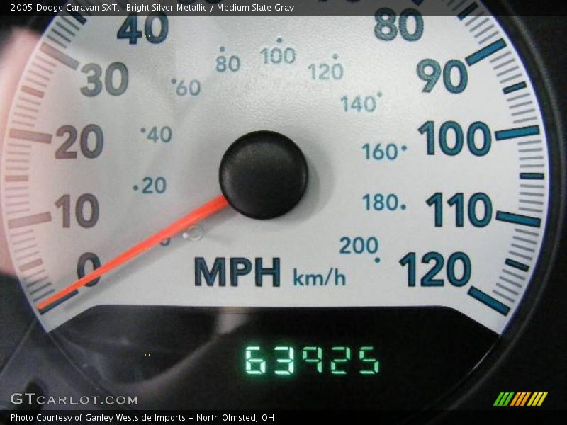 Bright Silver Metallic / Medium Slate Gray 2005 Dodge Caravan SXT