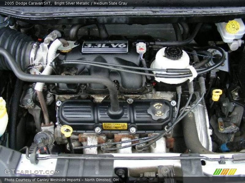 Bright Silver Metallic / Medium Slate Gray 2005 Dodge Caravan SXT