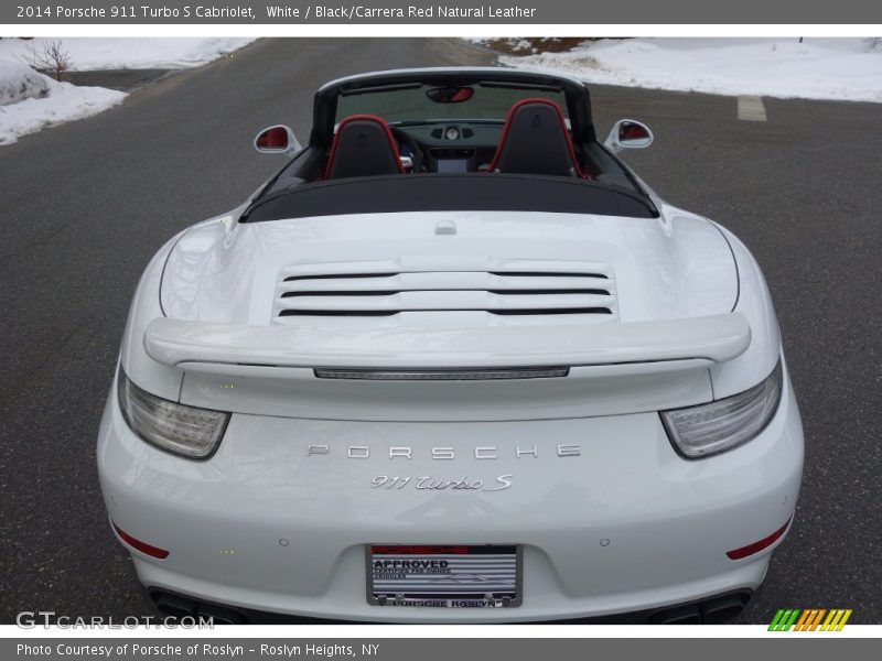 White / Black/Carrera Red Natural Leather 2014 Porsche 911 Turbo S Cabriolet