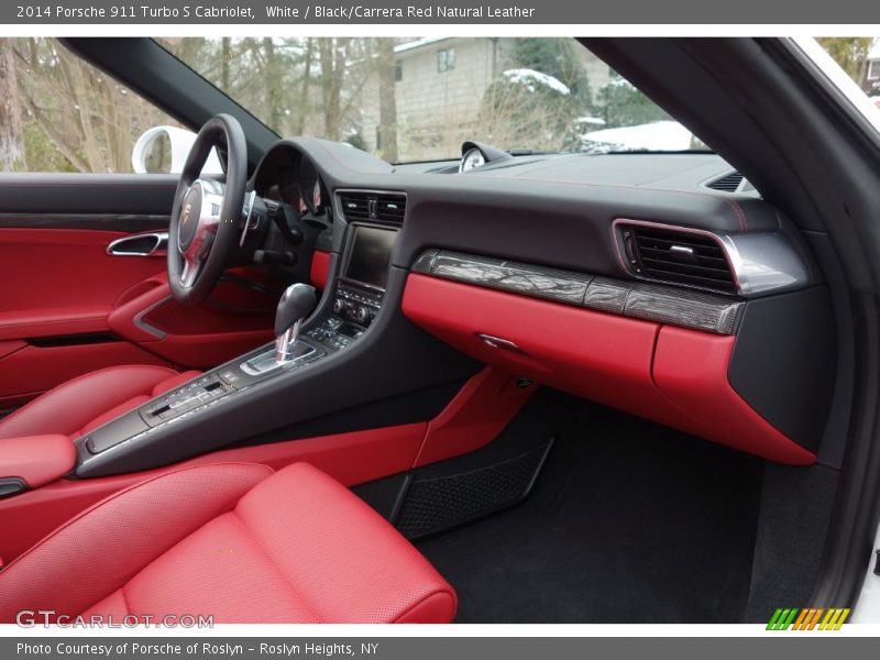 White / Black/Carrera Red Natural Leather 2014 Porsche 911 Turbo S Cabriolet