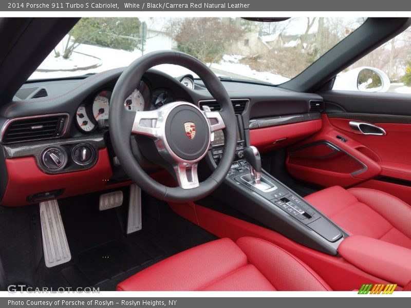 Black/Carrera Red Natural Leather Interior - 2014 911 Turbo S Cabriolet 