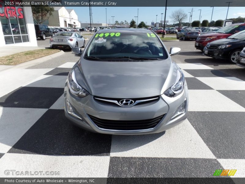Titanium Gray Metallic / Gray 2015 Hyundai Elantra SE Sedan