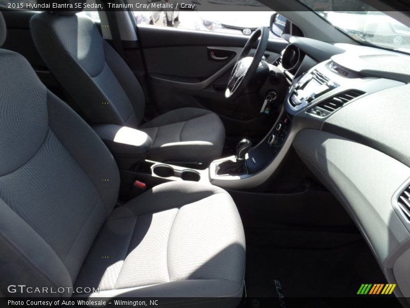 Titanium Gray Metallic / Gray 2015 Hyundai Elantra SE Sedan