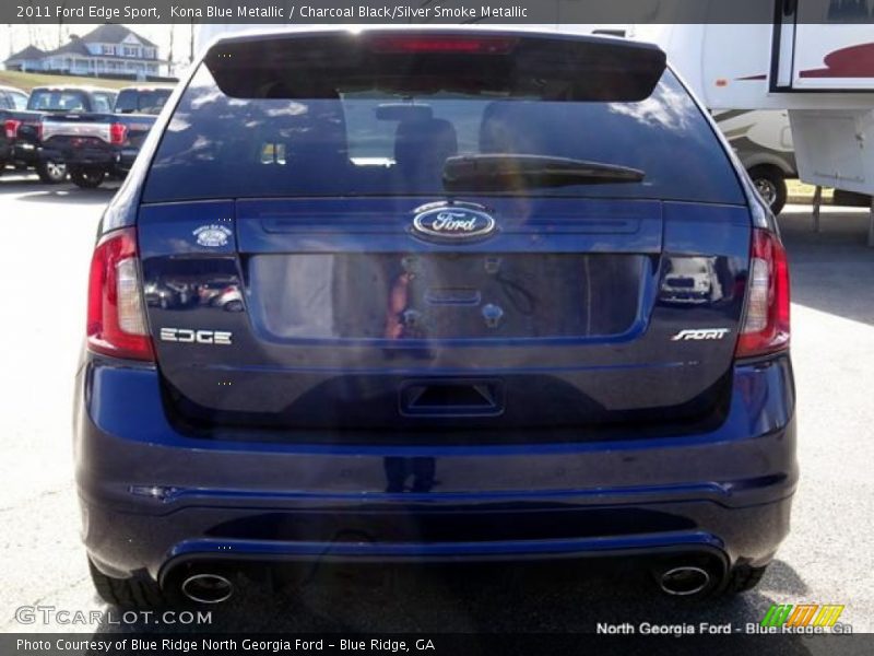 Kona Blue Metallic / Charcoal Black/Silver Smoke Metallic 2011 Ford Edge Sport