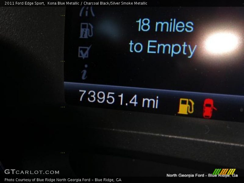Kona Blue Metallic / Charcoal Black/Silver Smoke Metallic 2011 Ford Edge Sport