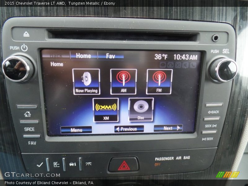 Tungsten Metallic / Ebony 2015 Chevrolet Traverse LT AWD