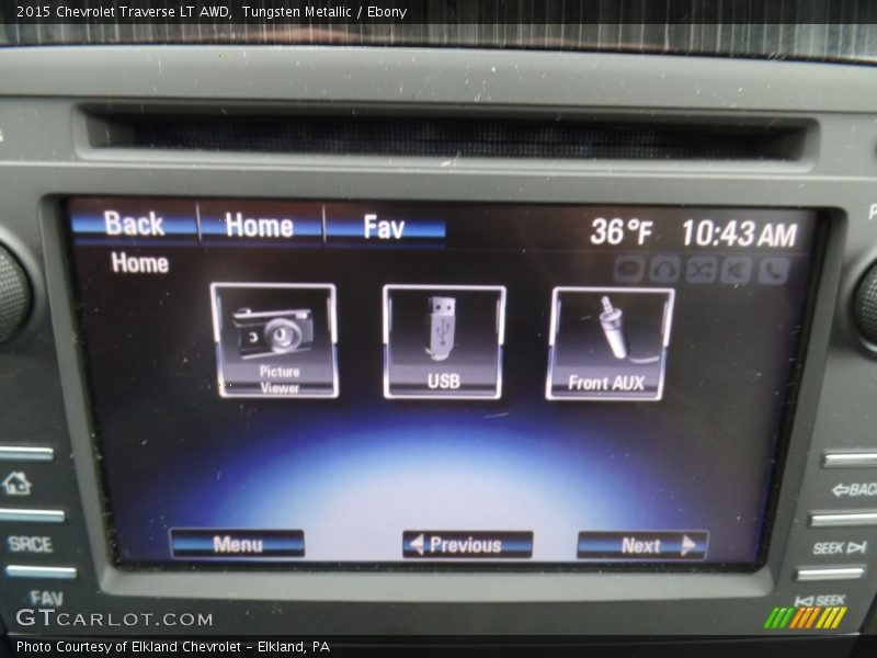 Tungsten Metallic / Ebony 2015 Chevrolet Traverse LT AWD