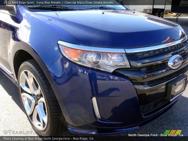 Kona Blue Metallic / Charcoal Black/Silver Smoke Metallic 2011 Ford Edge Sport